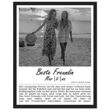 Lade das Bild in den Galerie-Viewer, Beste Freundin "neu" Poster im Holzrahmen