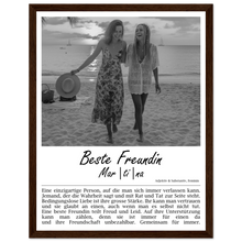 Lade das Bild in den Galerie-Viewer, Beste Freundin "neu" Poster im Holzrahmen