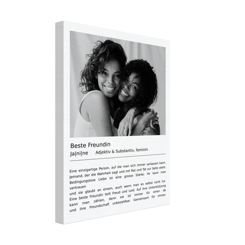PersoPix - Personalisiertes Beste Freundin  Leinwandbild